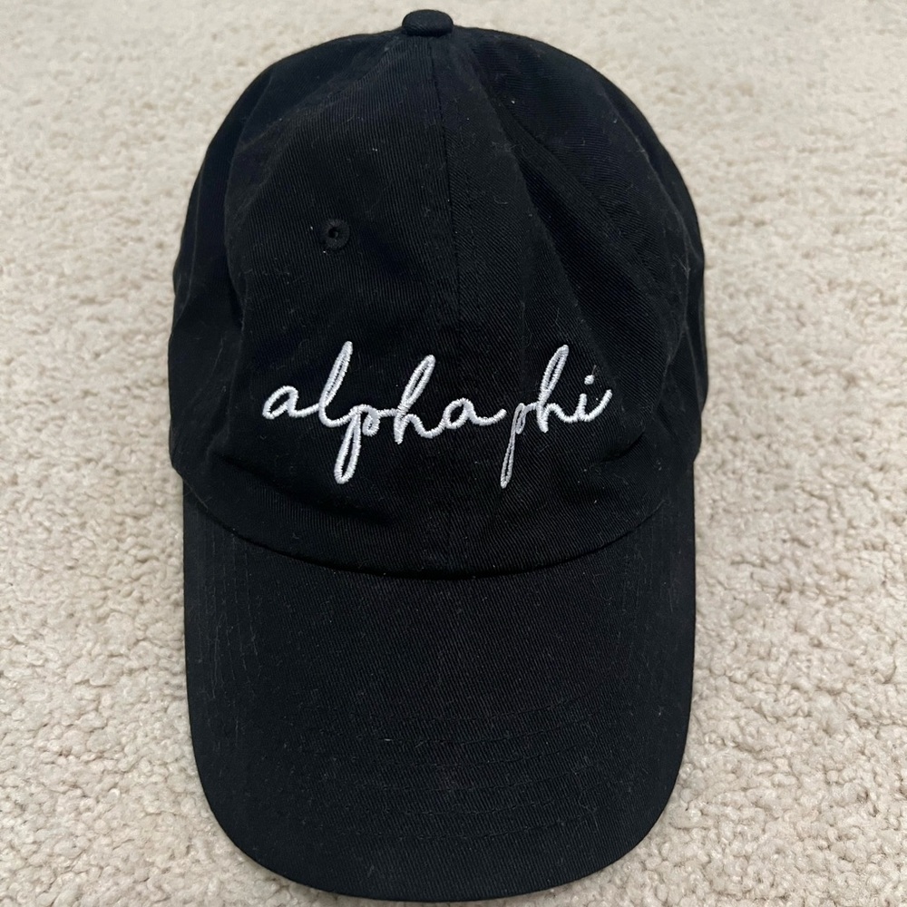 Black Alpha Phi Baseball Cap